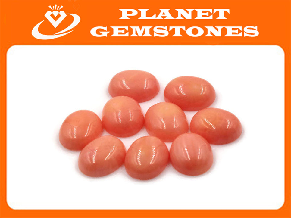 Natural Salmon Coral Gemstone Genuine Coral Stone Taiwan Coral DIY Jewelry Supplies 10x8mm OV DIY Jewelry Supplies-Planet Gemstones