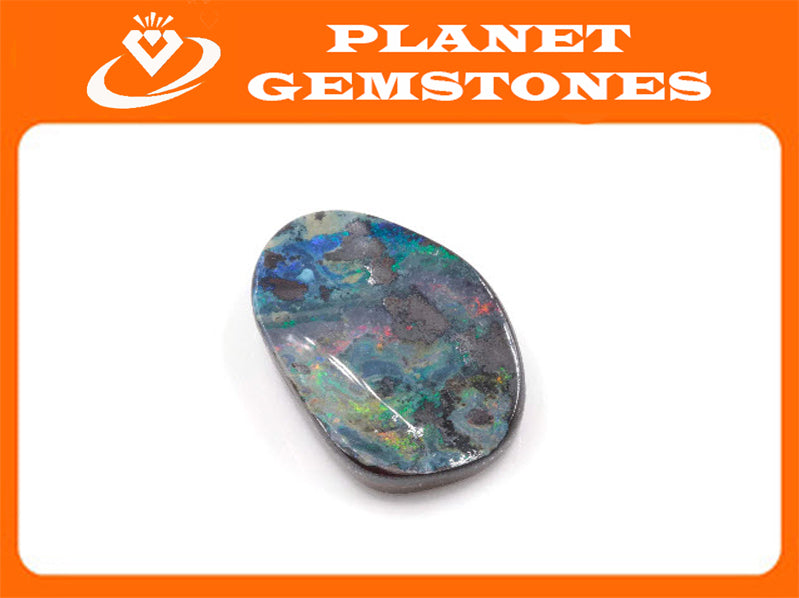 Natural Australian Boulder Opal Genuine Opal Stone Aussie Boulder Opal Stone 13.76ct DIY Jewelry Supplies-Planet Gemstones