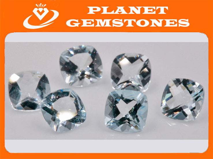 Aquamarine Cushion 5mm-Aquamarine-Planet Gemstones