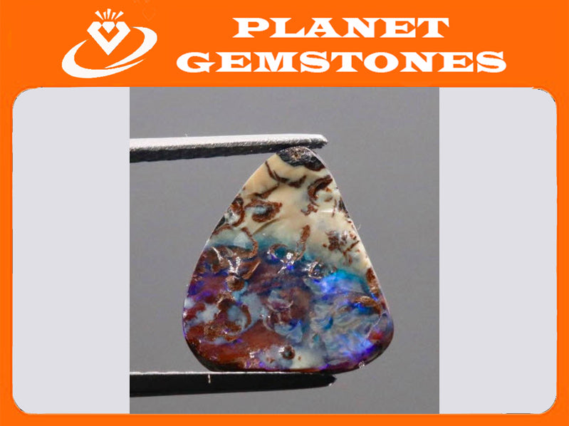 Natural Australian Boulder Opal Genuine Opal Stone Aussie Boulder Opal Stone 3.69ct DIY Jewelry Supplies-Planet Gemstones