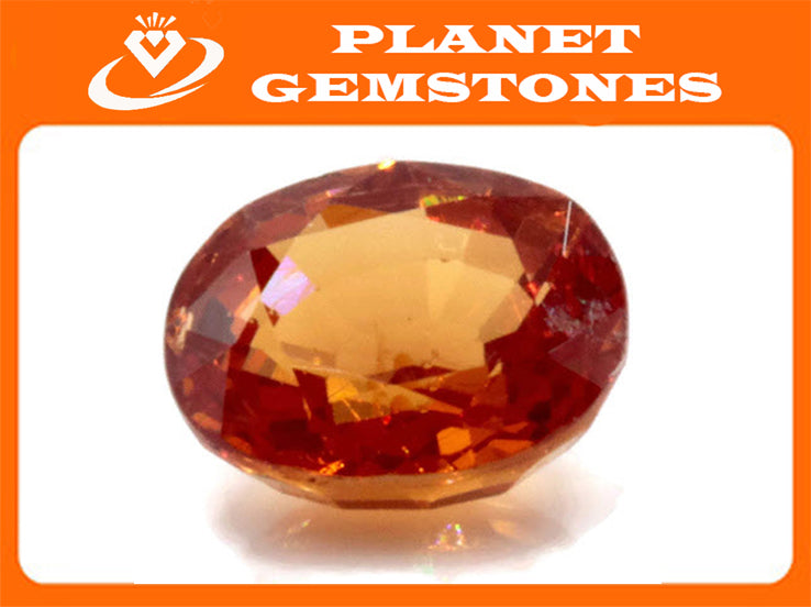 Spessartite | Natural Spessartite Garnet | Mandarin Spessartite Garnet | Orange Garnet |January Gemstone | SPESSARTINE GARNET 7x6mm 1.98ct-Planet Gemstones