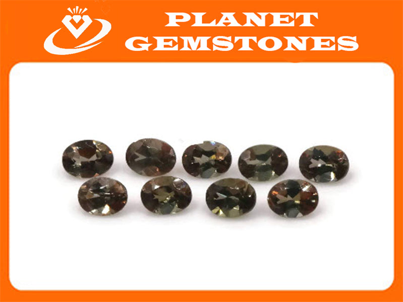 Natural Andalusite Andalusite Gemstone Genuine Andalusite Poor Man Alexandrite Faceted Andalusite DIY Andalusite Faceted Oval 4x3mm 1.24ct-Planet Gemstones