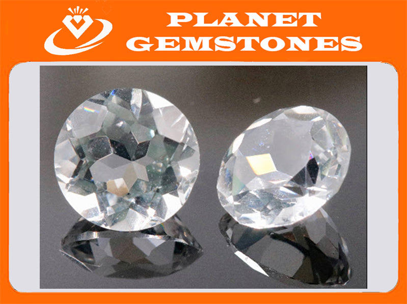 Natural Rock Crystal Quartz DIY Jewelry quartz stone white quartz beads rock crystal Round matching pair DIY Jewelry Supplies-Planet Gemstones