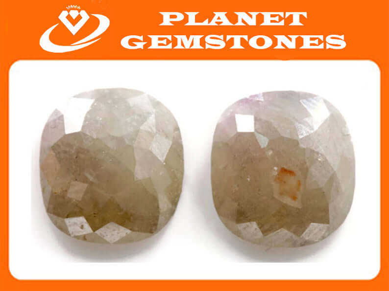 Diamond Rose Cut 8x7mm-Planet Gemstones