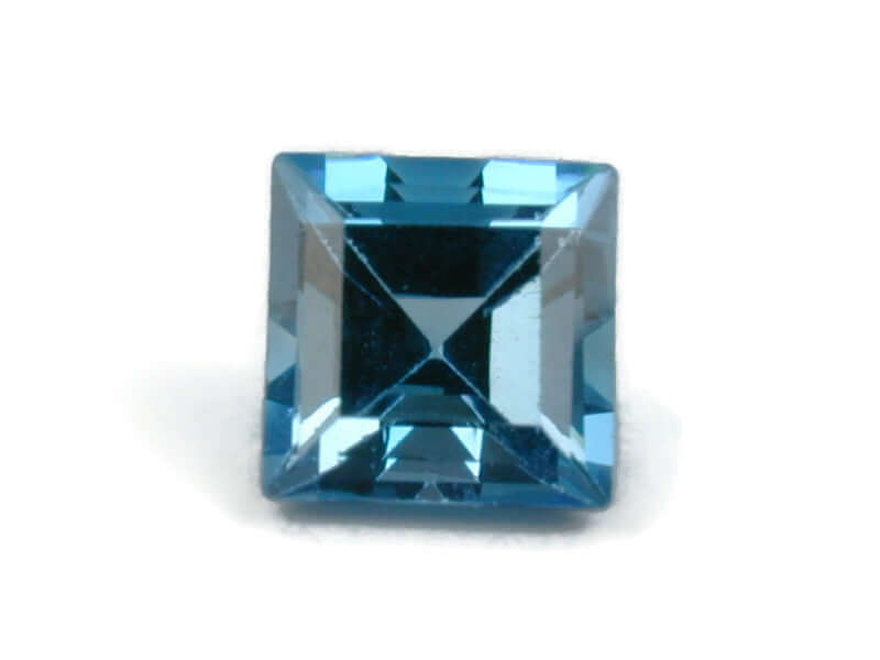Topaz Square 8mm-Blue Topaz-Planet Gemstones