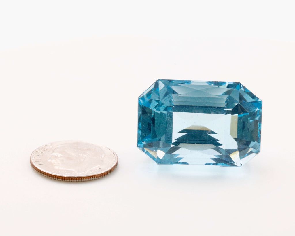 Natural Blue Aquamarine Gemstone Emerald Cut Aquamarine Genuine Aquamarine March Birthstone Loose Gem Aquamarine Stone 52.60 ct SKU 115664-Aquamarine-Planet Gemstones