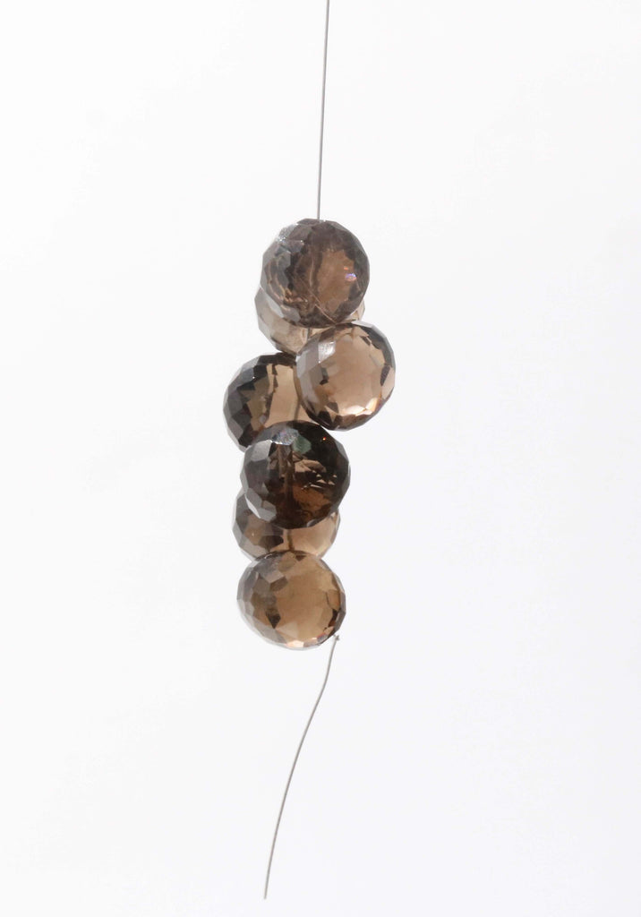 Smoky Quartz Onion Drop Beads-Smoky Topaz-Planet Gemstones