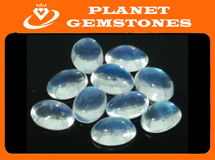 Natural Moonstone Blue moonstone Rainbow Moonstone June Birthstone Moonstone DIY jewelry Supplies Moonstone cabs 12x10mm 1 pc 5.70ct-Planet Gemstones