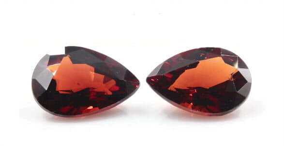 Hessonite Garnet Natural Hessonite Orange Garnet gemstone Hessonite Garnet Pair 11x8mm PR 6.50ct Loose Stones SKU:113127-Planet Gemstones