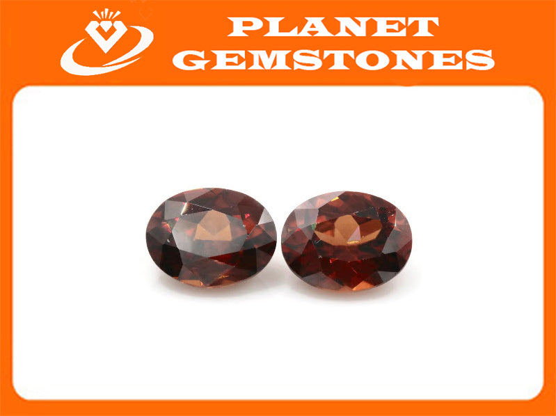 Natural Champagne Zircon Gemstone Faceted Zircon Loose Stone December Birthstone Genuine Champagne Zircon Faceted OV 9x7mm 5.70ct-Planet Gemstones