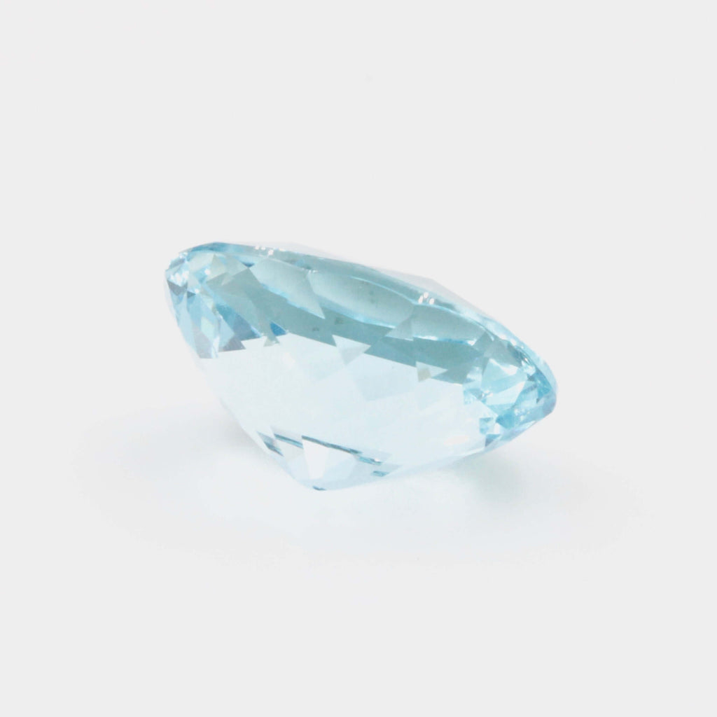 Natural Blue Aquamarine Loose Faceted Gemstone Genuine Aquamarine March Birthstone Loose Aquamarine Oval Aquamarine Stone 8.60 ct SKU 115557-Aquamarine-Planet Gemstones