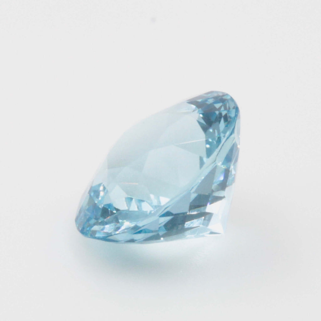 Natural Blue Aquamarine Faceted Gemstone Fine Round Cut Genuine Aquamarine March Birthstone Loose Round Aquamarine Stone 7.12 ct SKU 115564-Aquamarine-Planet Gemstones