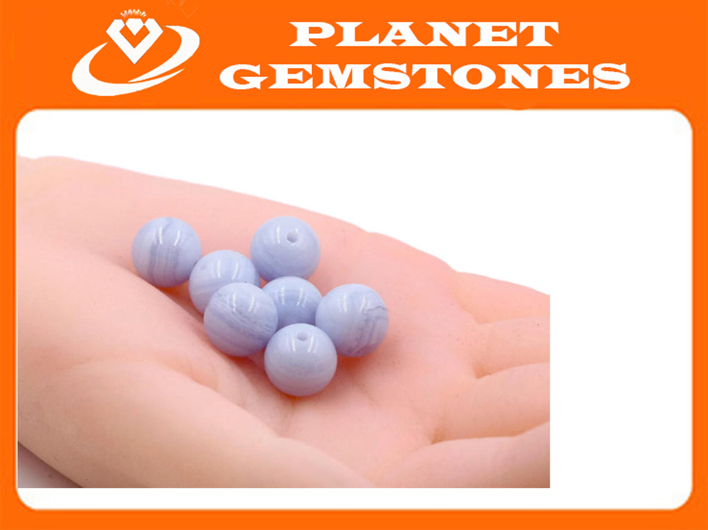 Lace Agate Round 12mm-Planet Gemstones