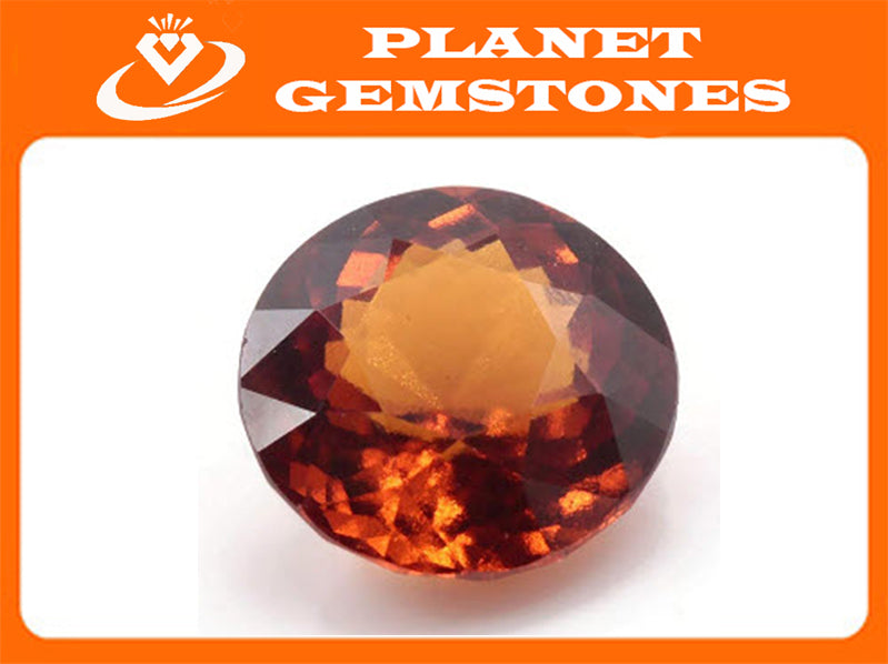 Spessartite | Natural Spessartite Garnet | Mandarin Spessartite Garnet | Orange Garnet |January Gemstone | RD 9.5mm 3.67ct SKU:112948-Planet Gemstones