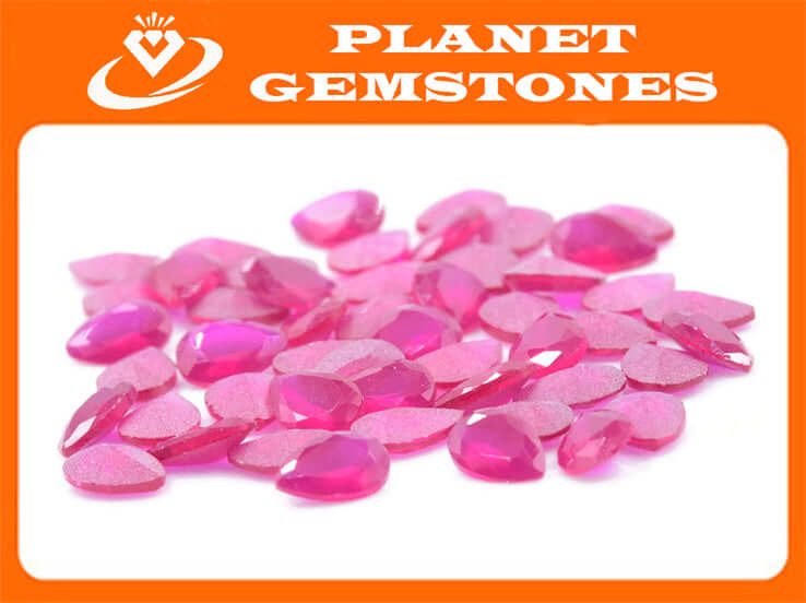 Lab grown Ruby Pear 50pcs-Planet Gemstones