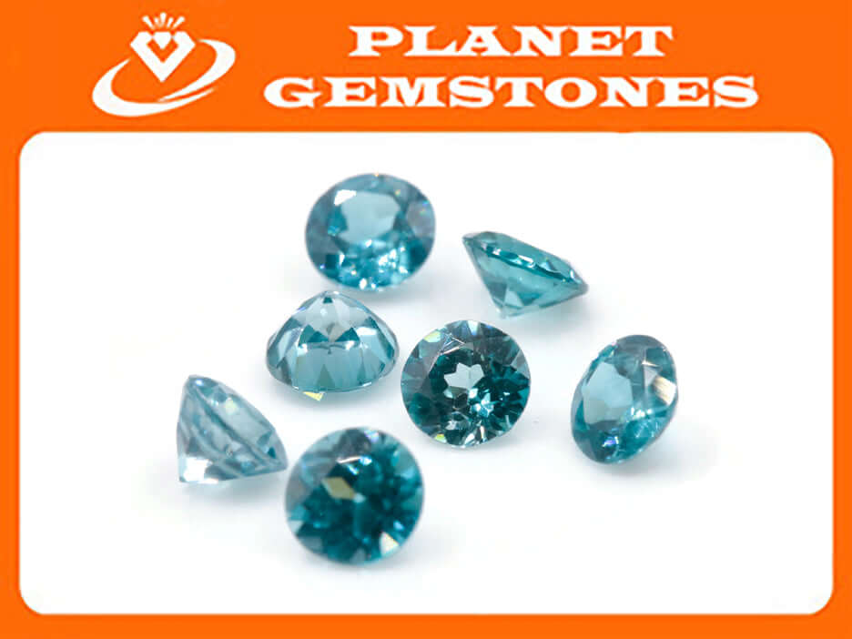 Blue Zircon 5mm-Zircon-Planet Gemstones