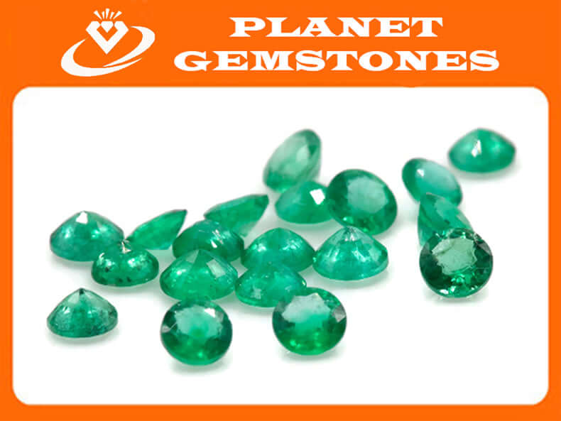 Emerald Natural Emerald May Birthstone Zambian Emerald Round Diy Jewelry Supplies Emerald gemstone 0.05ct 2.5mm Emerald Green-Emerald-Planet Gemstones