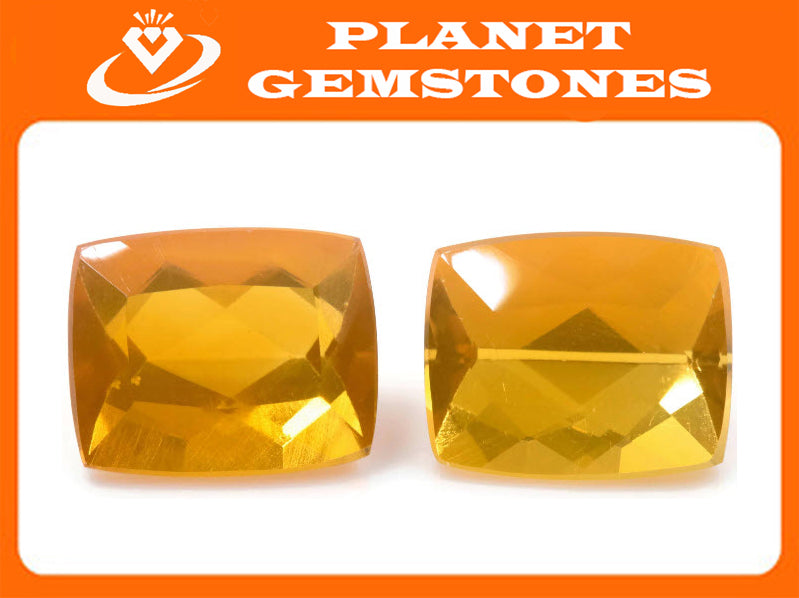 Fire Opal Cushion 10x8mm-Planet Gemstones