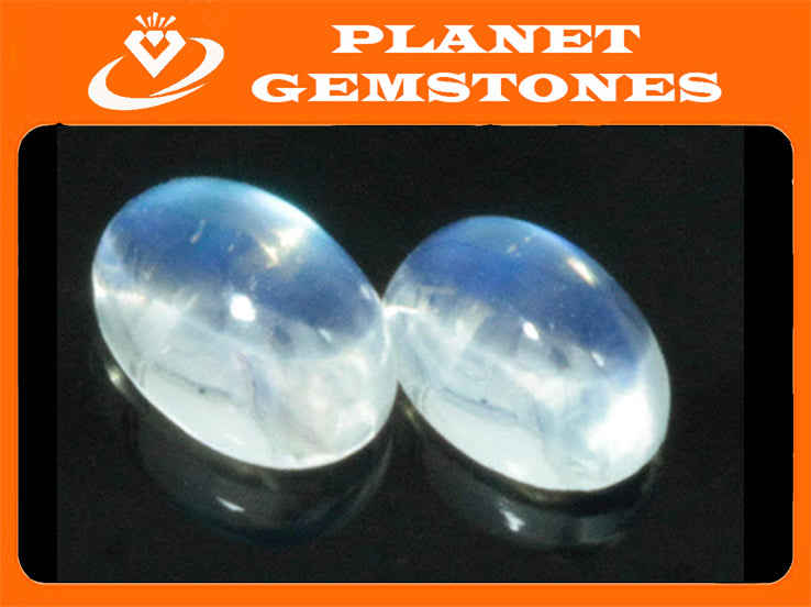 Moonstone Cabs 6x4mm-Planet Gemstones