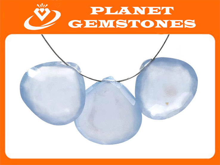 Blue Chalcedony 15mm-Planet Gemstones