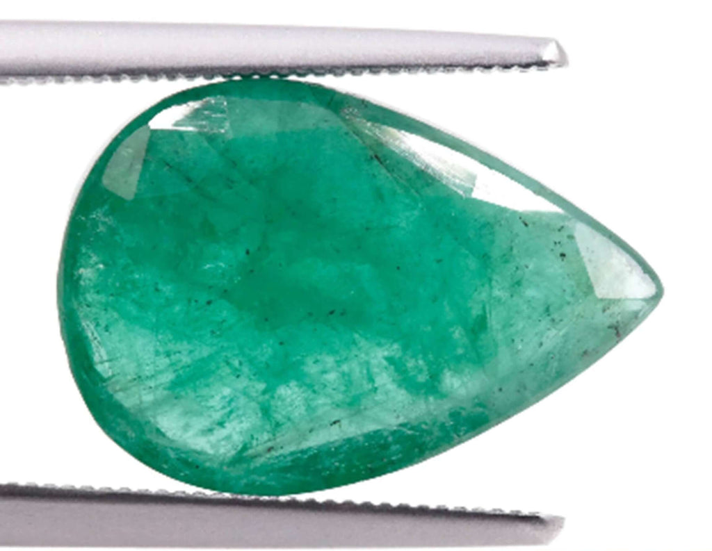 Emerald Natural Emerald May Birthstone Zambian Emerald Pear Emerald Gemstone loose gemstone 16.4x11.25mm, 6.20ct Emerald Green-Emerald-Planet Gemstones