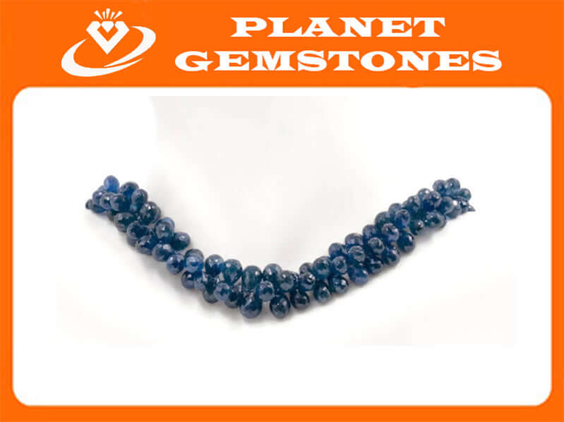 Genuine Sapphire Necklace Blue Sapphire Necklace Sapphire gemstone beads Blue gemstone necklace Sapphire Beaded Necklace-Planet Gemstones
