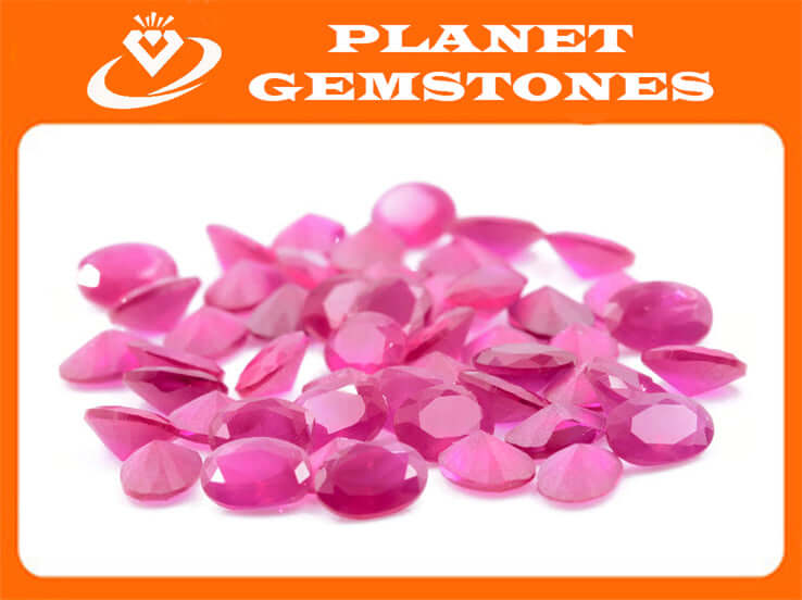 Lab Grown Ruby 50pcs 7x5mm-Planet Gemstones