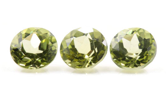 Peridot Natural Peridot Green Peridot Peridot Gemstone August Birthstone DIY Jewelry Supplies Peridot Lot 3 RD 5mm 1.60ct SKU:113019-Planet Gemstones