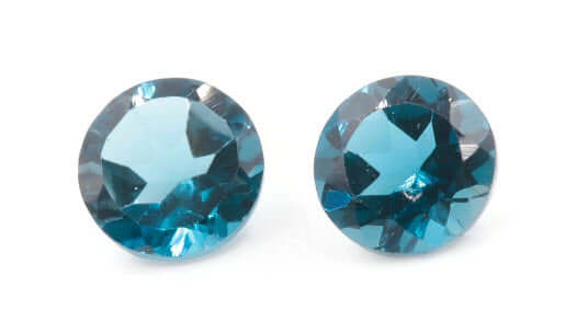 Blue Topaz Natural Blue Topaz London Blue topaz December BirthStone Jewelry Supply DIY Jewelry Supplies 6mm RD 2.0ct SKU: 113076-Planet Gemstones
