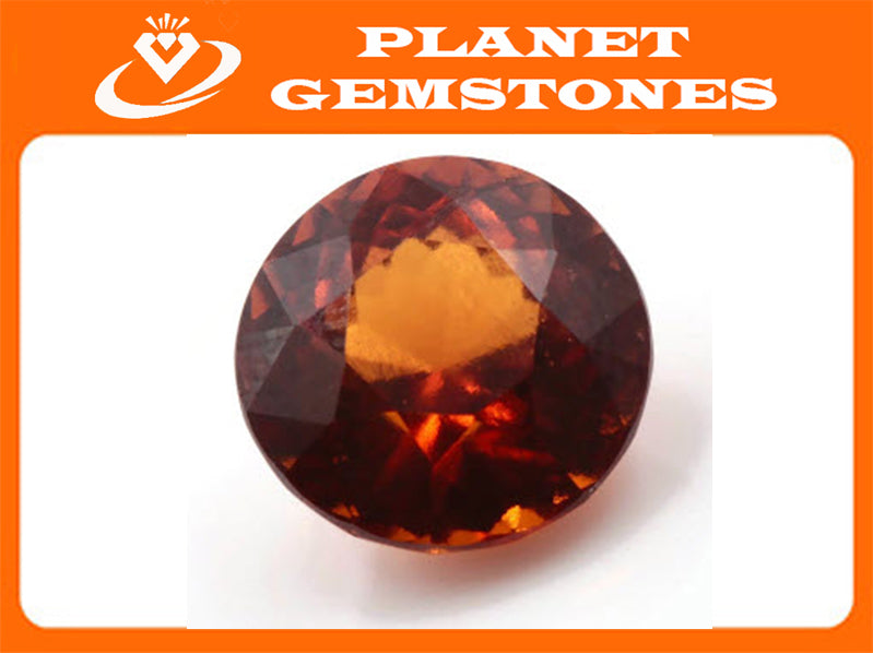 Spessartite | Natural Spessartite Garnet | Mandarin Spessartite Garnet | Orange Garnet |January Gemstone | RD 10mm 4.99ct SKU:112947-Planet Gemstones