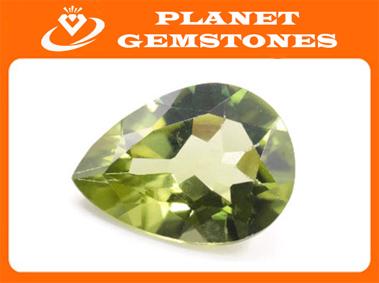 Peridot Pear 9x6mm-Planet Gemstones
