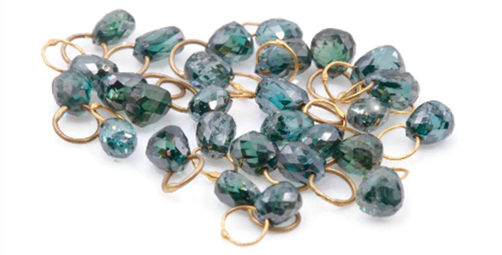 Blue Diamond Briolette 4X3mm-Planet Gemstones
