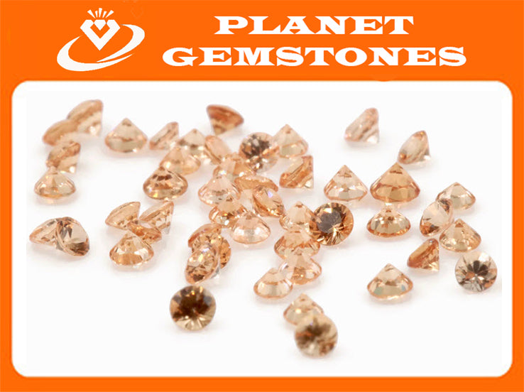 Spessartite | Natural Spessartite Garnet | Mandarin Spessartite Garnet | Orange Garnet | SPESSARTITE Garnet 5PCS SET 2mm, 0.16ct DIY Jewelry-Planet Gemstones