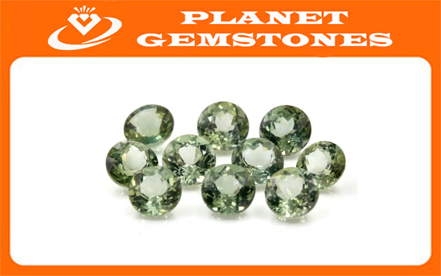 Green Tourmaline Round 6mm-Tourmaline-Planet Gemstones