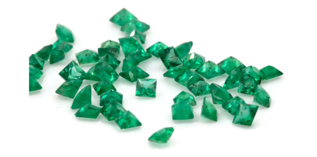 Emerald Natural Emerald May Birthstone Zambian Emerald square Emerald Gemstone Diy Jewelry Supplies DIY Jewelry 0.04ct 2mm Emerald green-Emerald-Planet Gemstones