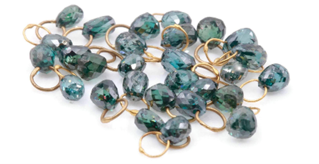 Blue Diamond Briolette 4x3mm-Planet Gemstones