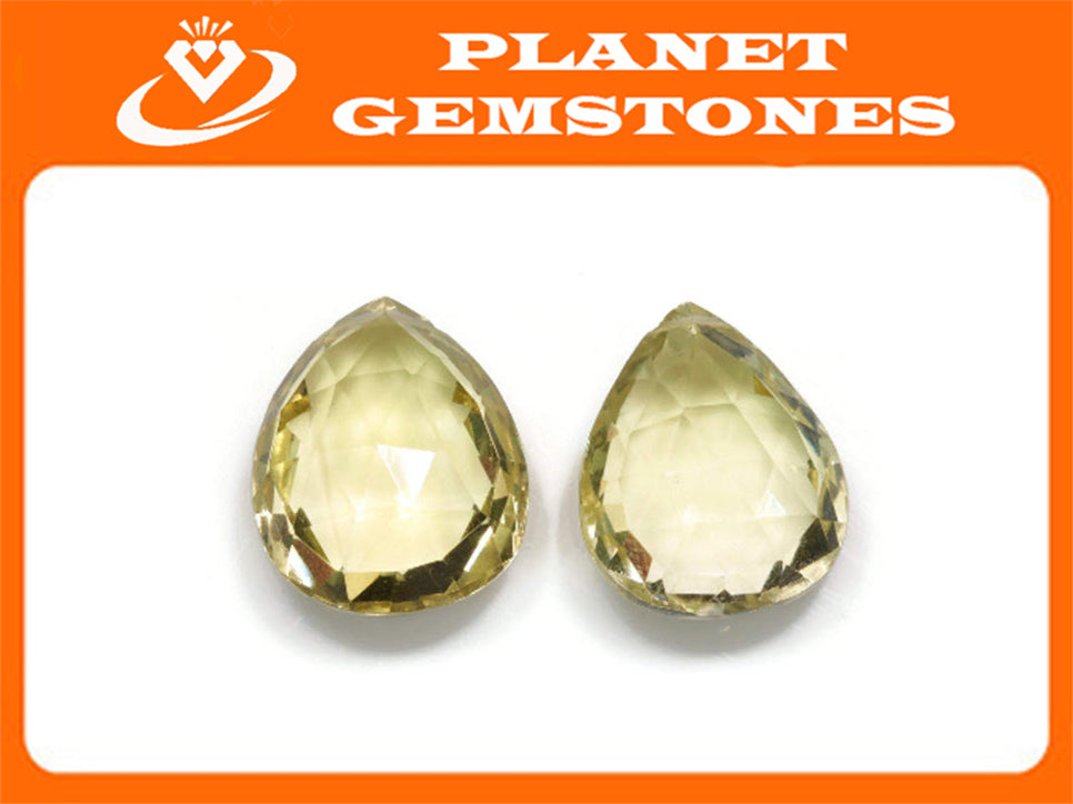 Natural Lemon Citrine Quartz Citrine Beads Gemstone November Birthstone Lemon Citrine Quartz DIY Jewelry Supply PR 16X13mm 24ct SKU:113073-Planet Gemstones