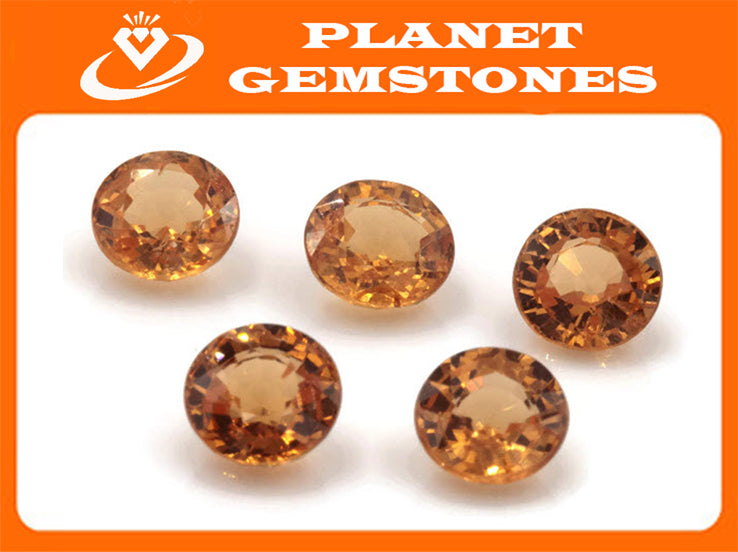 Spessartite | Natural Spessartite | Mandarin Spessartite Garnet | Orange Garnet |January Gemstone | SPESSARTINE GARNET 6mm 1ct-Planet Gemstones