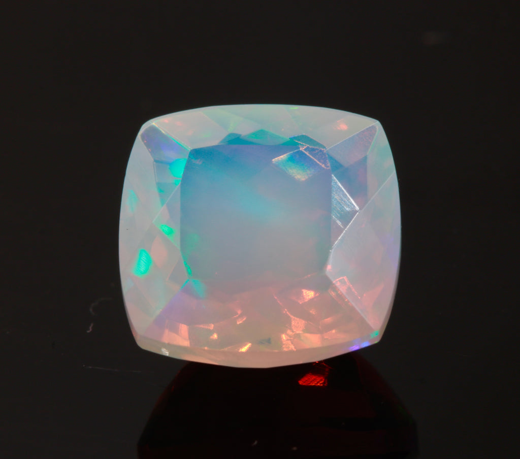 Natural Opal ehiopian opal opal gemstones opal cabochon fire opal faceted opal rainbow opal white opal opal stone 6mm 0.65ct SKU: 114556-opal-Planet Gemstones