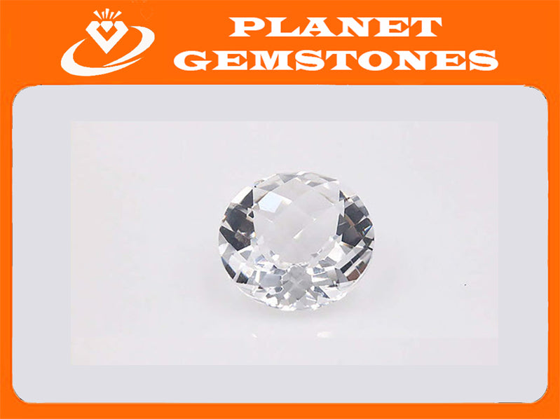 Natural Rock Crystal Quartz Jewelry stone rock crystal round DIY Jewelry Supplies 12mm RD 5.25ct SKU: 12881-Planet Gemstones