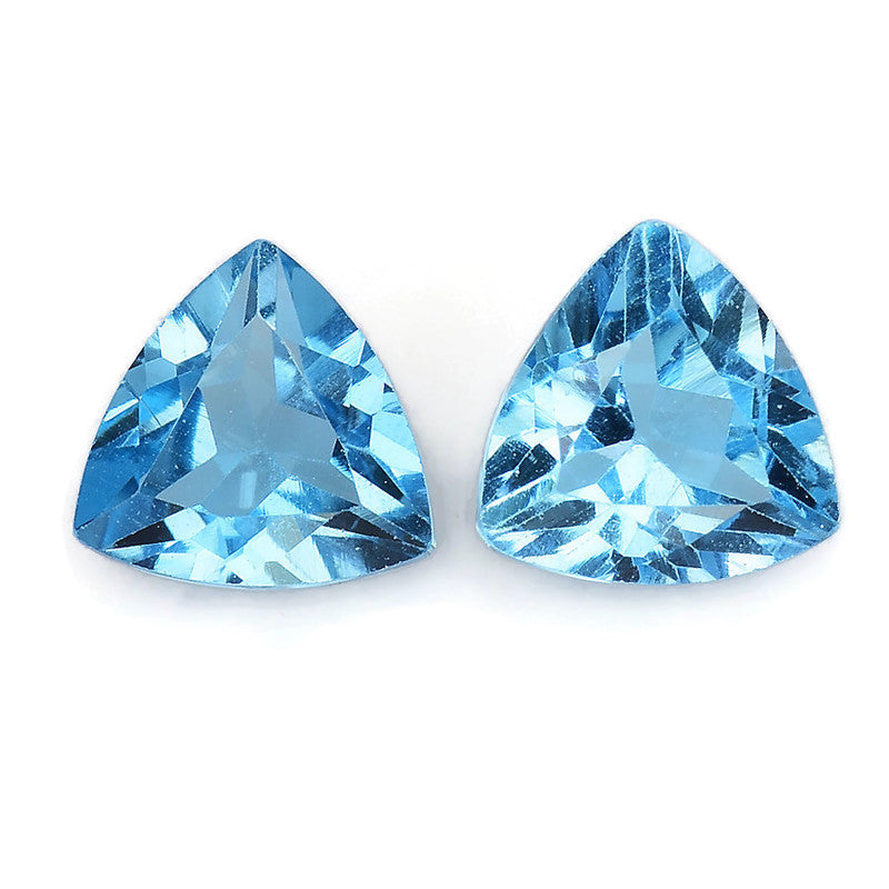 Natural Blue Topaz Gemstone Genuine Blue Topaz Faceted November Birthstone Blue Topaz Swiss Blue Topaz Trillion 5mm 1.04cts SKU:114511-Blue Topaz-Planet Gemstones