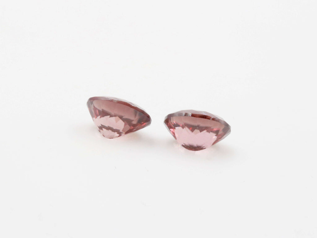 Rose Zircon Pair Natural Zircon Gemstone Pair Loose Cinnamon Zircon Gem Pink Pair Pink Zircon Gemstone Pair Loose Stones 9x7mm SKU 106387-Zircon-Planet Gemstones