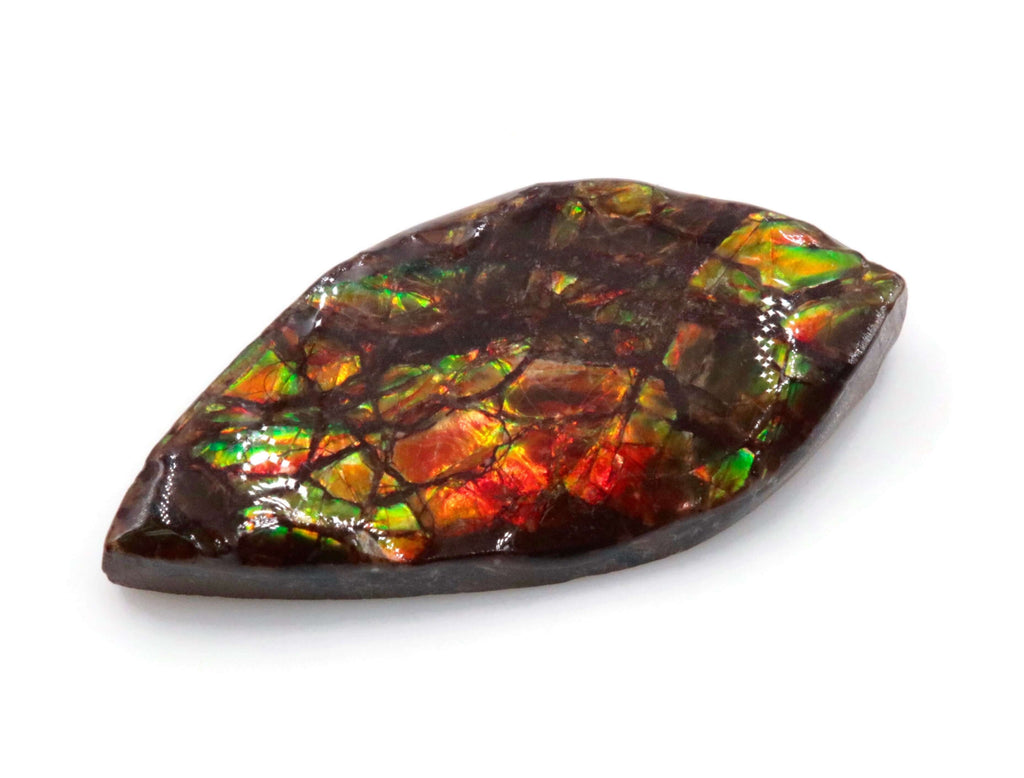 Natural Ammolite Gemstone | Cabochon Ammolite Loose Stone | Canadian Ammolite Gem | Genuine Ammolite Fancy shape 5.33CT-Ammolite-Planet Gemstones