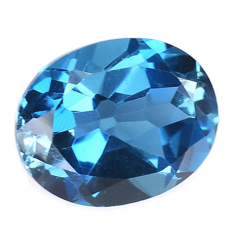 Natural Blue Topaz Gemstone Genuine Blue Topaz Faceted November Birthstone Blue Topaz London Blue Topaz 10x8mm 3.26cts SKU:114474-Blue Topaz-Planet Gemstones