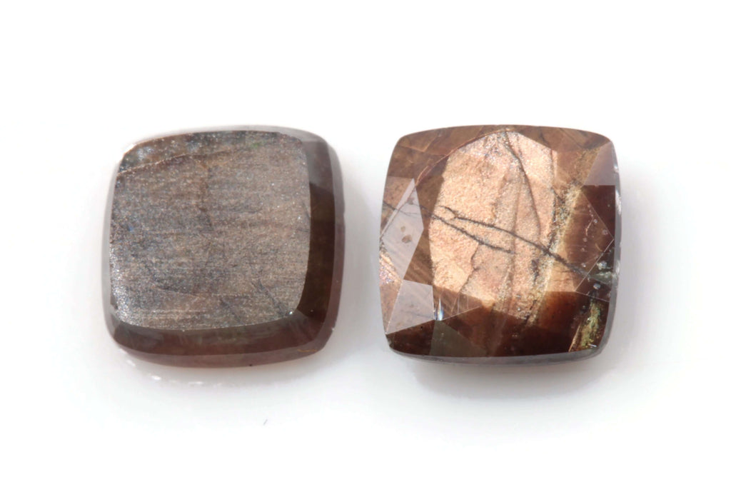 Gold Sheen Sapphire Square shape-Planet Gemstones