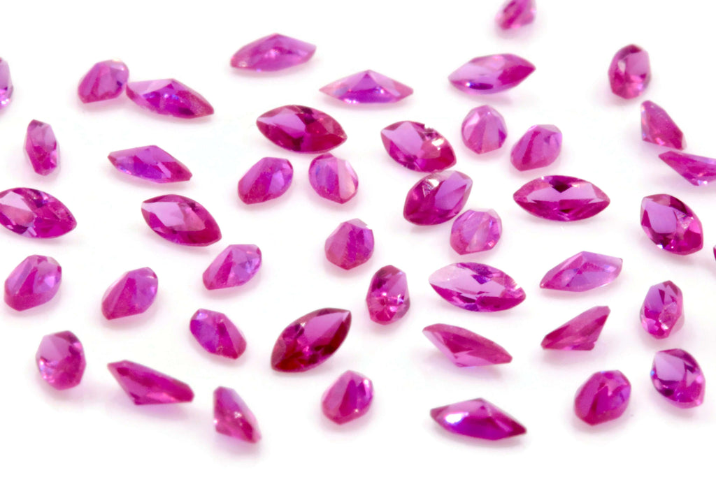 Red Cubic Zirconia 50 pcs-cubic zirconia-Planet Gemstones