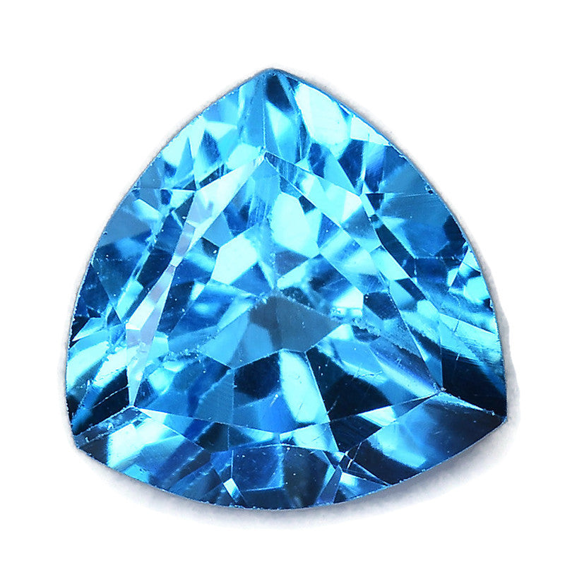 Natural Blue Topaz Gemstone Genuine Blue Topaz Faceted November Birthstone Blue Topaz Swiss Blue Topaz Trillion 7mm 1.46cts SKU:114513-Blue Topaz-Planet Gemstones