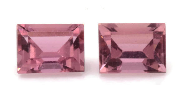 Natural Tourmaline Pink Tourmaline October Birthstone DIY Jewelry Supply Black Tourmaline Tourmaline Pink 0.51ct 4x3mm 2pcs Set-Tourmaline-Planet Gemstones