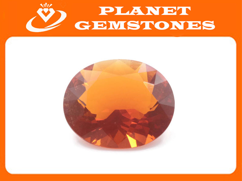 Natural Fire Opal Mexican Fire Opal October birthstone Oange Gemstone Fire Opal Gemstone Faceted Fire Opal Faceted Oval, 10x8mm, 1.80ct,-Planet Gemstones