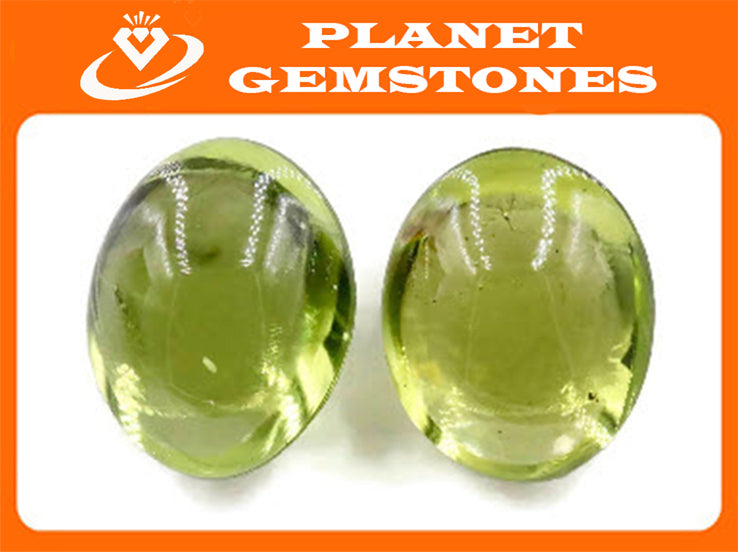 Peridot Natural Peridot Cabochon Green Peridot Gemstone August Birthstone DIY Jewelry Peridot OV 8x6mm 3.50ct Gift for Her SKU:113044-Planet Gemstones